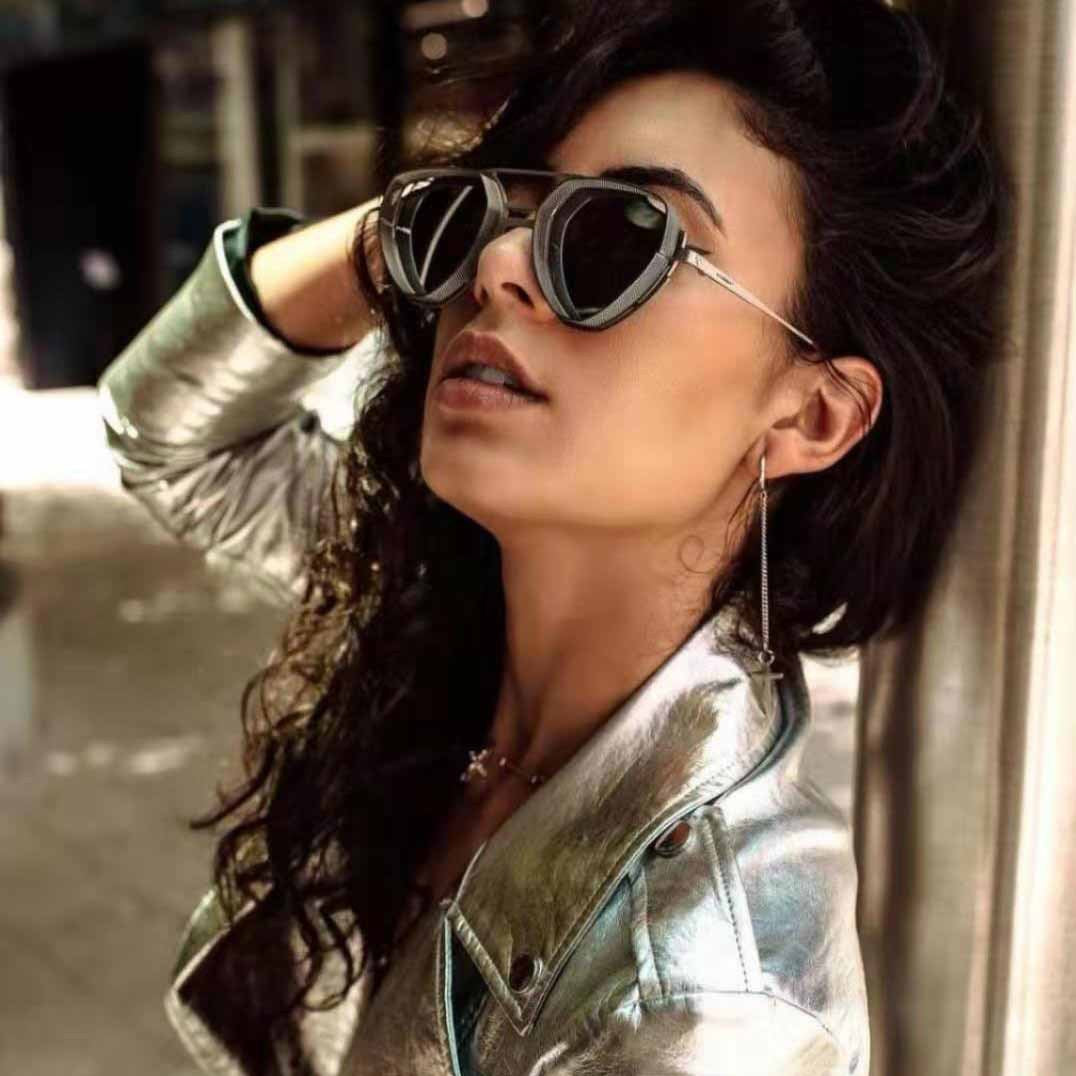 New Hollow Sunglasses for Men, European and American Retro Steampunk Irregular Sunglasses, Fashion Glasses sunglasses