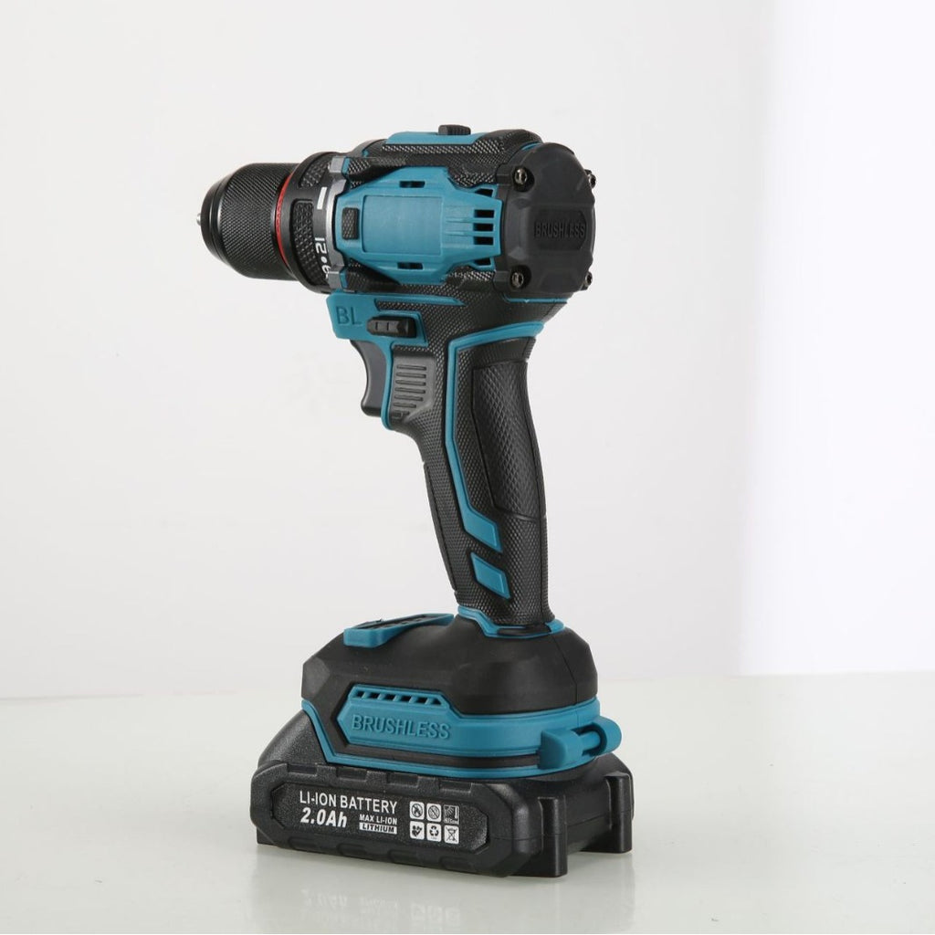 Factory Wholesale New Model21V Two-Speed Lithium Electric Drill Rechargeable High-Power Hand Drill with Accessories Plastic Box Impact Drill