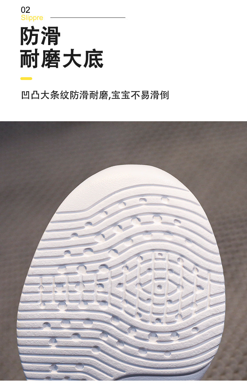 New Children's Shoes Breathable Rotating Button Sneakers Red Rabbit Casual Big Kids Shock Absorption Non-Slip Running Shoes