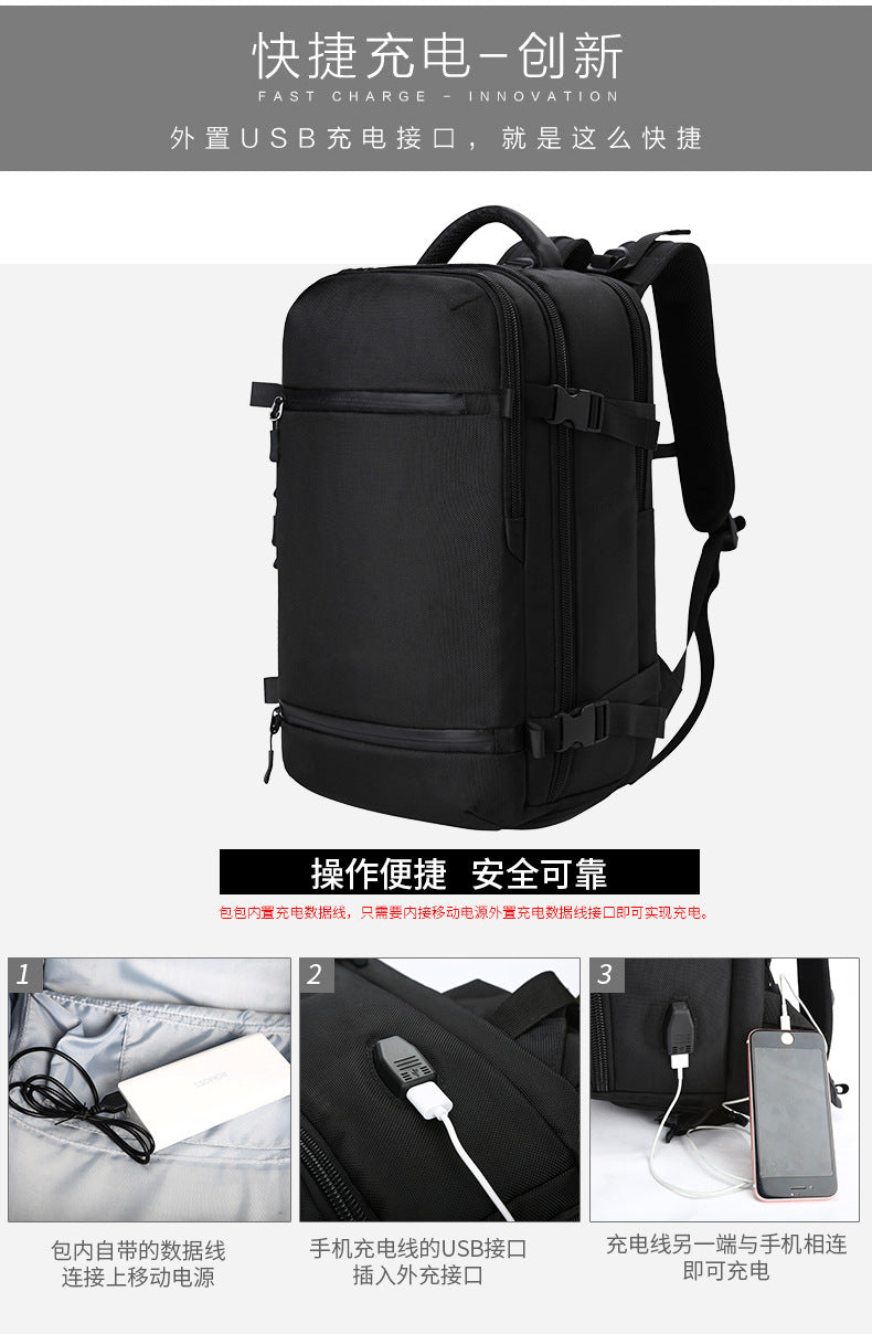 ozuko Men's Backpack Business Travel Computer Bag Outdoor Multifunctional Commuting Backpack Waterproof