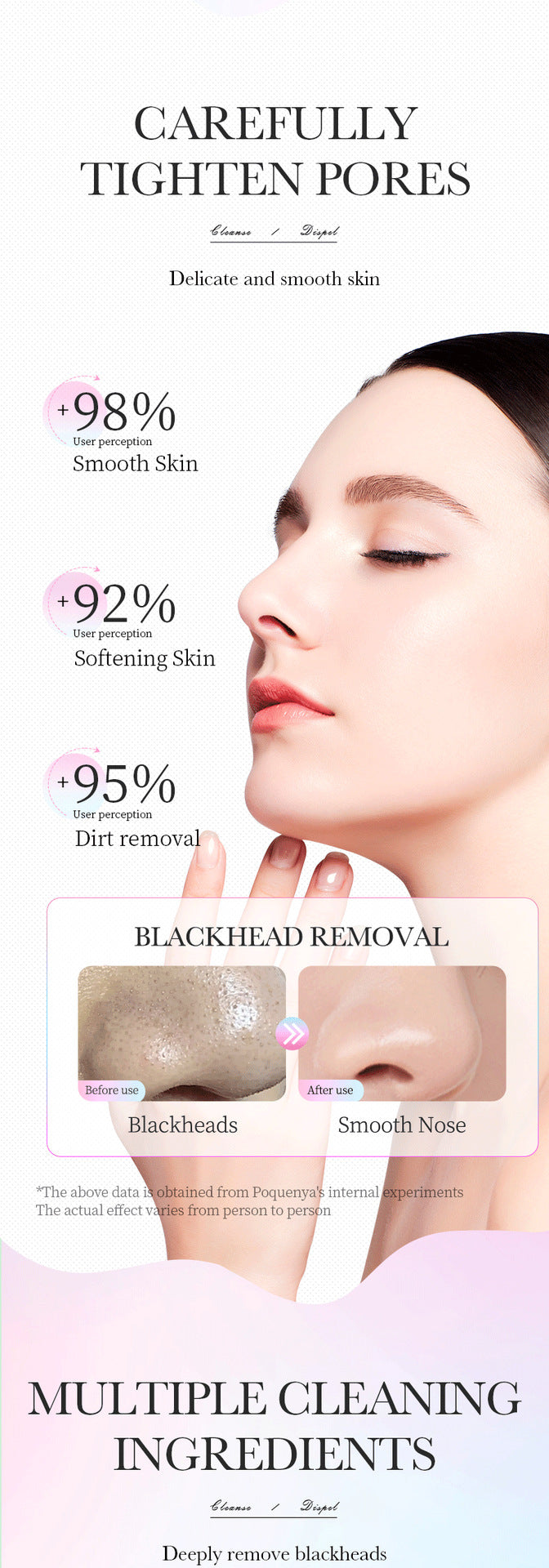 Three-Step Blackhead Removal Nose Strips BIOAOUA Clean Pores T District Nursing Set Cross-Border Wholesale