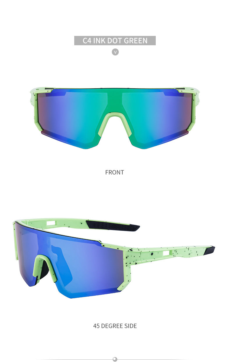 Cycling Goggles Colorful Outdoor Women's European and American One-piece Sunglasses Windproof Skiing Sports Sunscreen Sunglasses Men