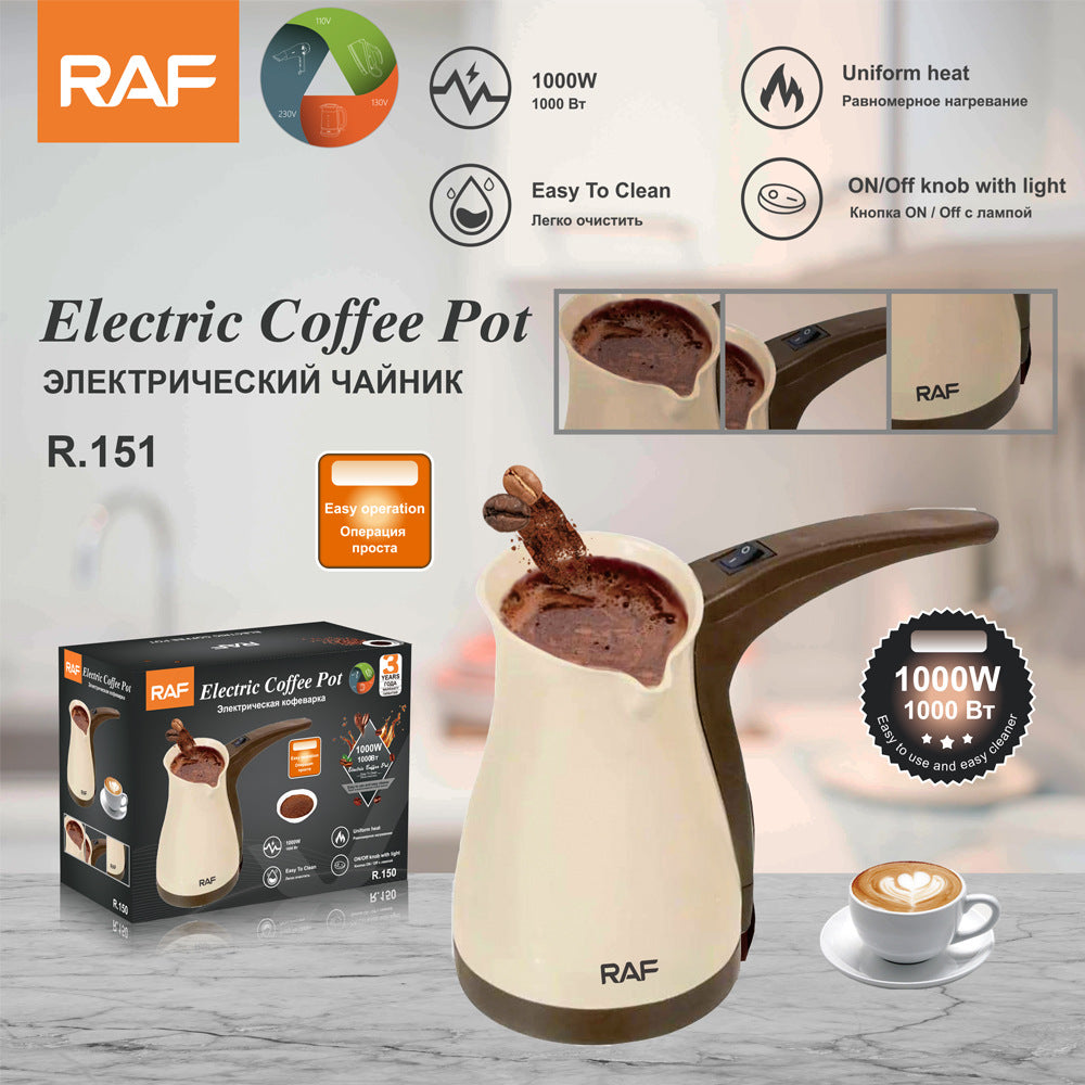 R151European Standard  Turkish Electric Coffee Kettle Small Capacity Mini Pour Over Double-Layer Stainless Steel Household Kettle