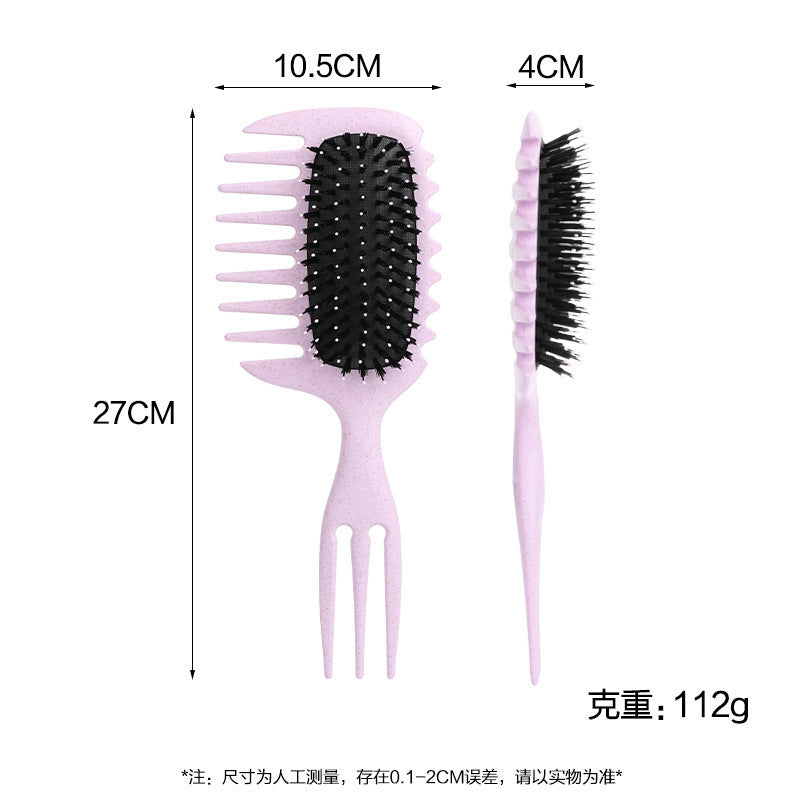 Foreign Trade Wholesale Dual-use Anti-static Curl Defining Comb Three-prong Wide-tooth Cushion Airbag Smooth Hair Massage Comb