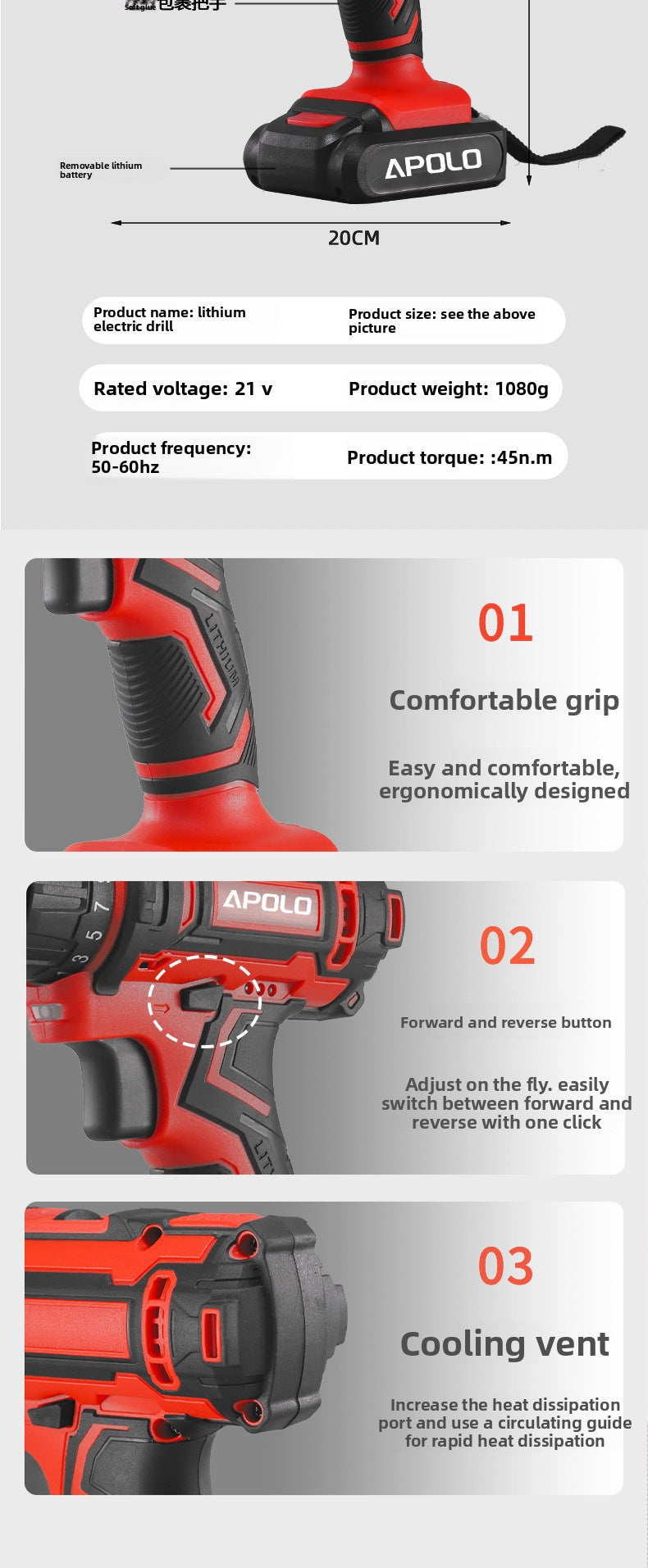 Lithium Battery Rechargeable Household Pistol Impact Drill Multi-Function Electric Screwdriver Tool Set Electric Drill