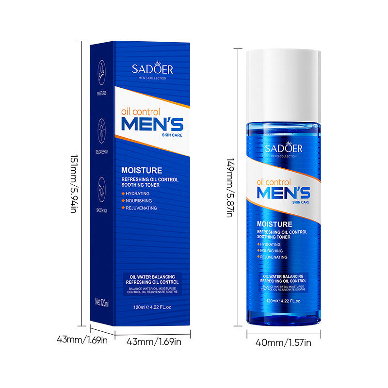 Cross-border toner120ml Men's Refreshing Oil Control Hydrating Moisturizing Water Cross-Border Wholesale