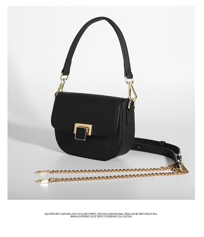 New Trendy Fashion Small Square Bag Niche Retro Underarm Bag Personality Stylish High-Quality Simple Crossbody Bag