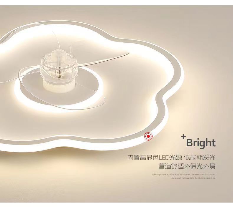 Bedroom fan light integrated modern minimalist2025New style ceiling fan light for children's room and dining room
