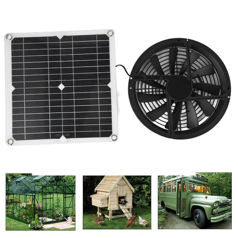 Factory Direct Solar Panel Kit Exhaust Fan Solar Photovoltaic Panel Suitable for Outdoor Chicken Coops Greenhouses Warehouses