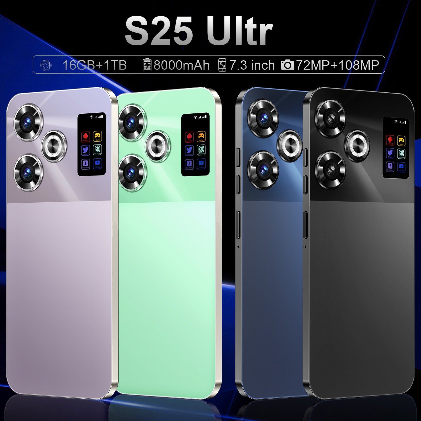 AliExpress TK Popular S25Ultra Android7.3inch smartphone16+1T Brand new, unopened factory