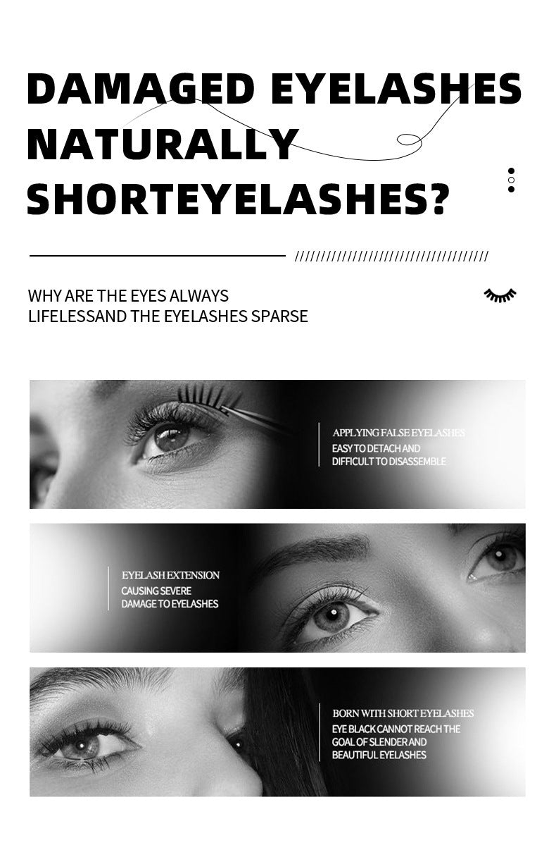 European Beauty Makeup Volumizing Curling Mascara Large Brush Head Dense Lengthening Waterproof Smudge-proof Mascara Makeup