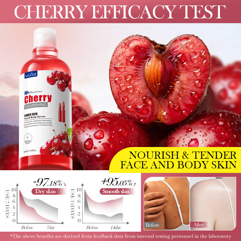 Cherry Moisturizing Essence SADOER Nourishing and Softening Face and Body Lotion Cross-Border Wholesale