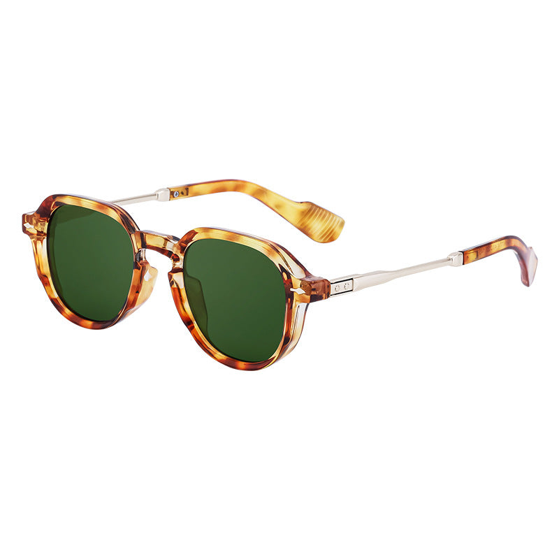 Leopard Print Vintage Sunglasses for Women, European and American Style Small Square Frame Sunglasses, Outdoor Street Photography Sun Protection Glasses sunglasses