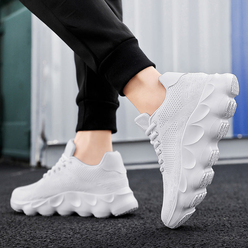 2025Autumn Large Size Men's Mesh Breathable Lightweight Height-Increasing Running Shoes Outdoor Hiking Casual Sports Shoes