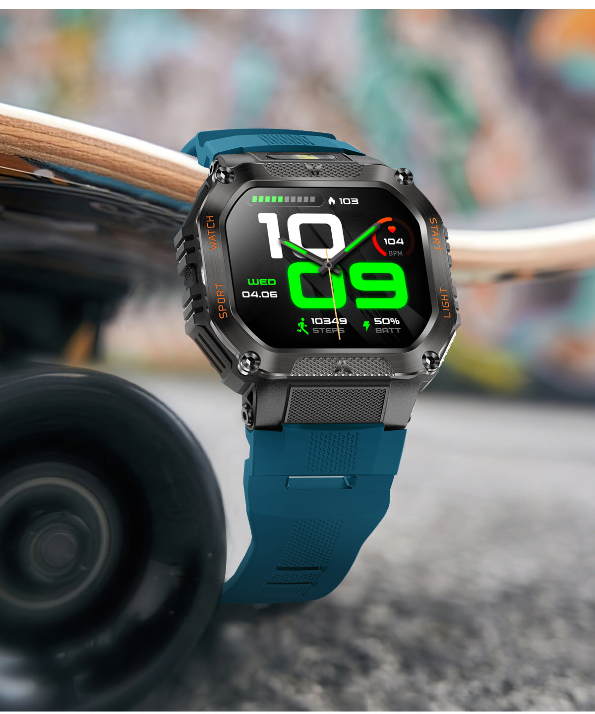 HT34Smart Watch Bluetooth Call True Heart Rate Step Sleep Monitoring3ATM Waterproof Outdoor Sports Three-Proof