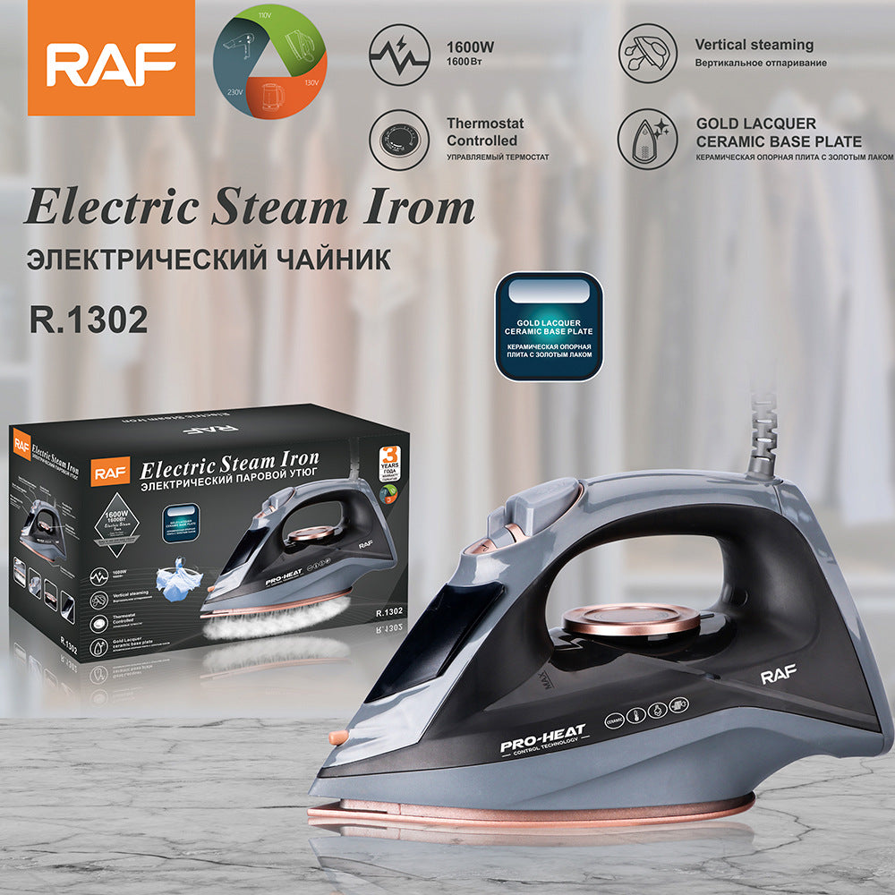 RAF European Standard Ceramic Handheld Electric Iron Household Small Portable Steam Iron Handheld Ironing Machine