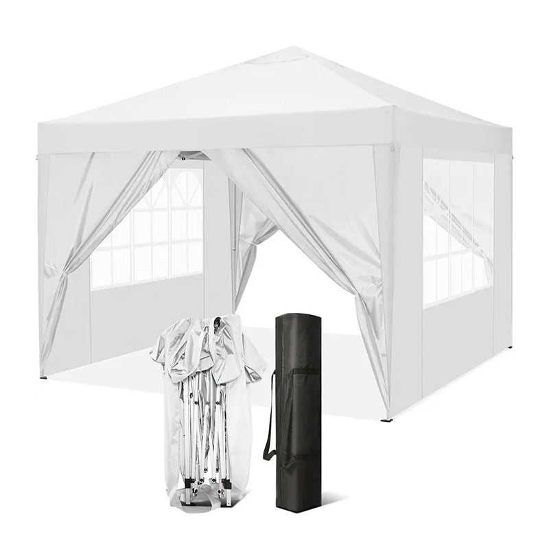 foreign trade four-corner folding tent12kg Hollow Frame Outdoor Activity Sunshade Rainproof Canopy with Enclosure