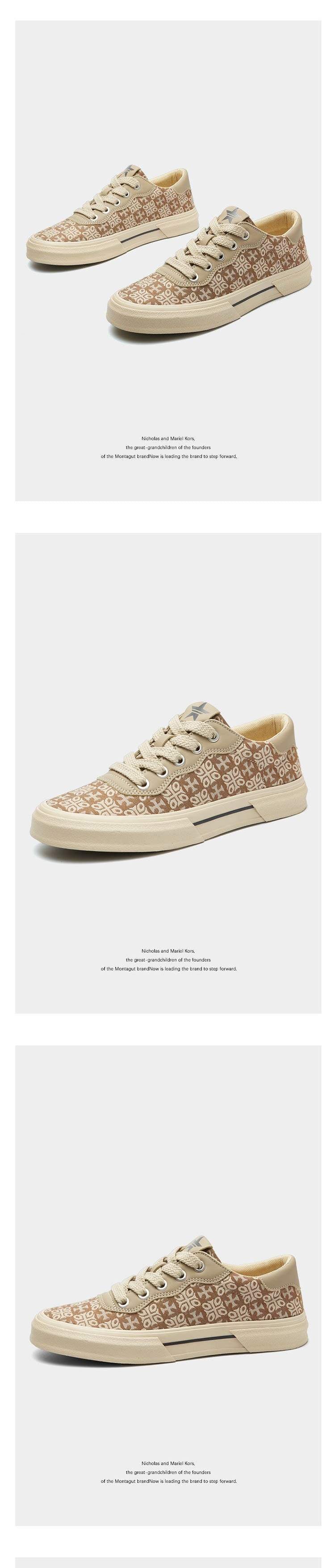 25138 Men's Flat Lace-Up Low-Top Canvas Shoes Retro Spring Trendy Sneakers Breathable Summer Casual Trendy Shoes