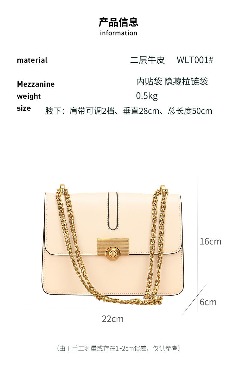 Niche Design Versatile Underarm Small Square Bag2024New Fashion Trendy Chain Shoulder Crossbody Bag for Women