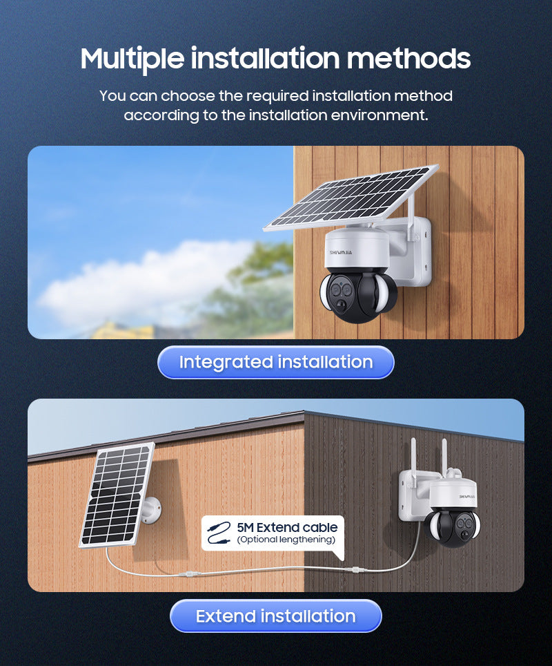 600Wan HD Outdoor Courtyard Solar Binocular Zoom Camera4G Wireless Night Vision Remote Early Warning Monitoring