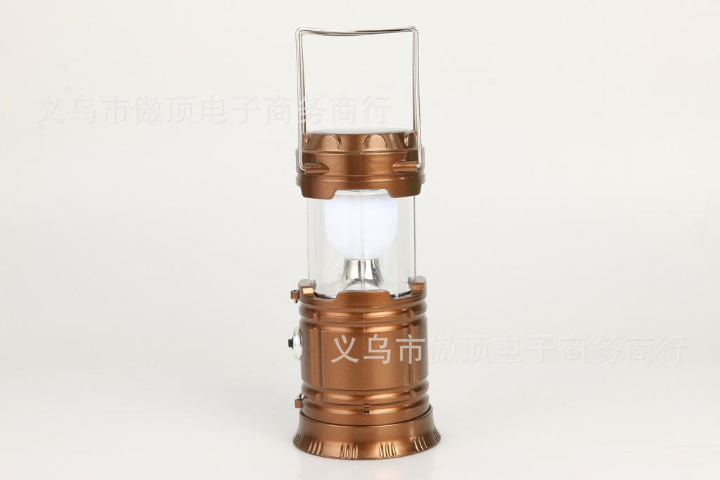 New Solar Camping Light Multifunctional Tent Light LED Household Lighting Emergency Light Retractable Flashlight Wholesale