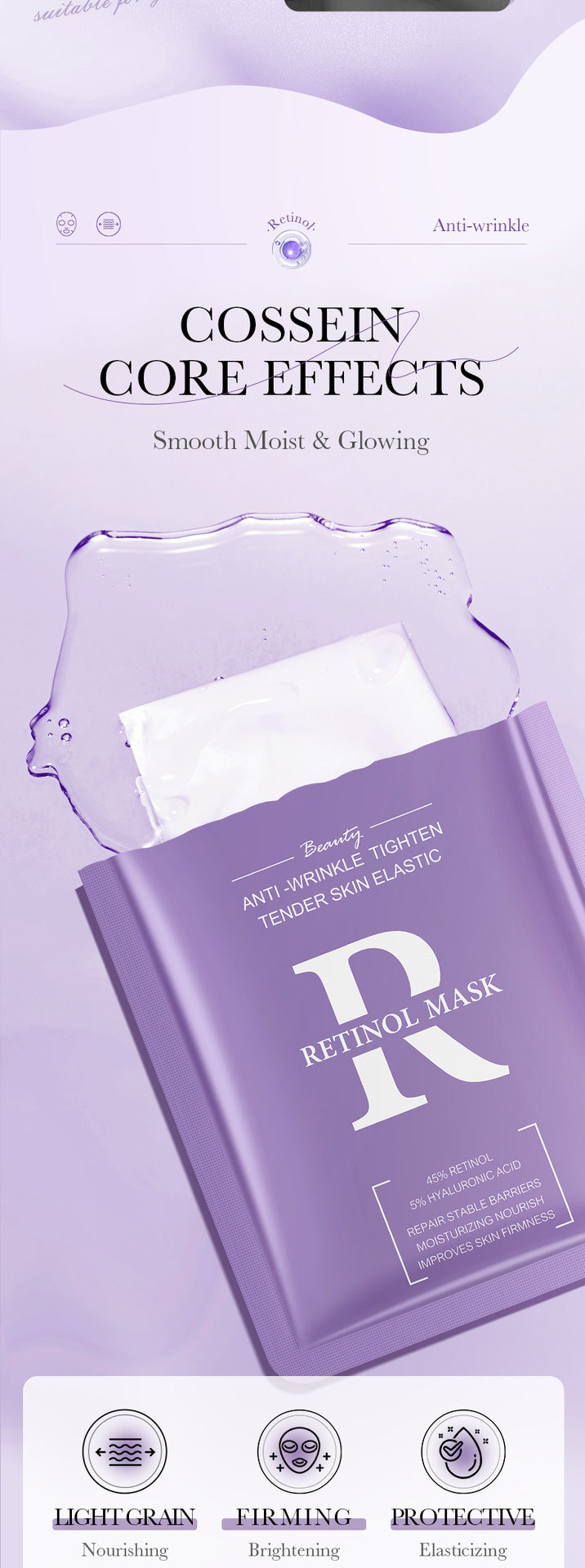 Full English Mask25g BIOAOUA Dimension C Retinol Hydrating Moisturizing Mask Sheet Pack  Wholesale