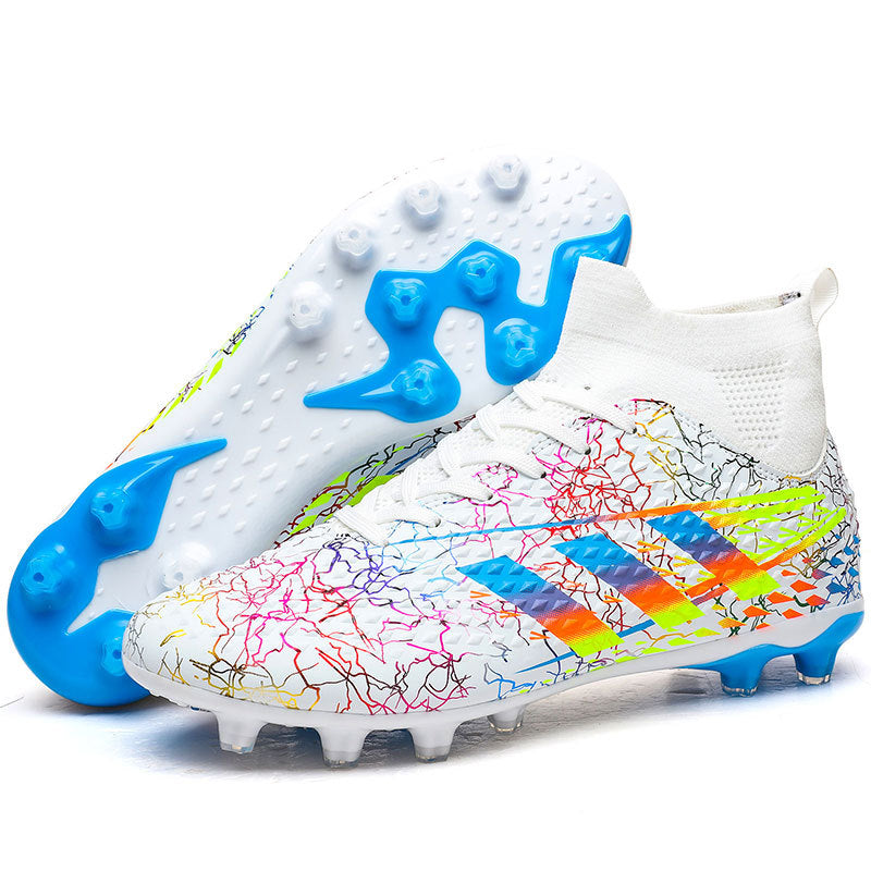 New high-top soccer shoes for men and women AG Spike TF Broken Nail Youth Student Grassland Competition Training Shoes