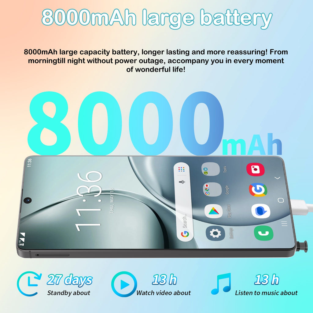 Bestsellers in Southeast Asia C40 Pro Smartphone16+1T Android Phone7.3Inch Large Screen