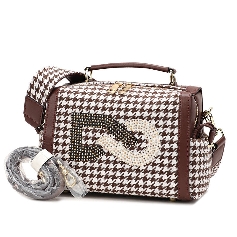 Korean Style Single Shoulder Women's Bag Wool Texture Versatile Handbag Trendy Personality Underarm Crossbody Women's Bag