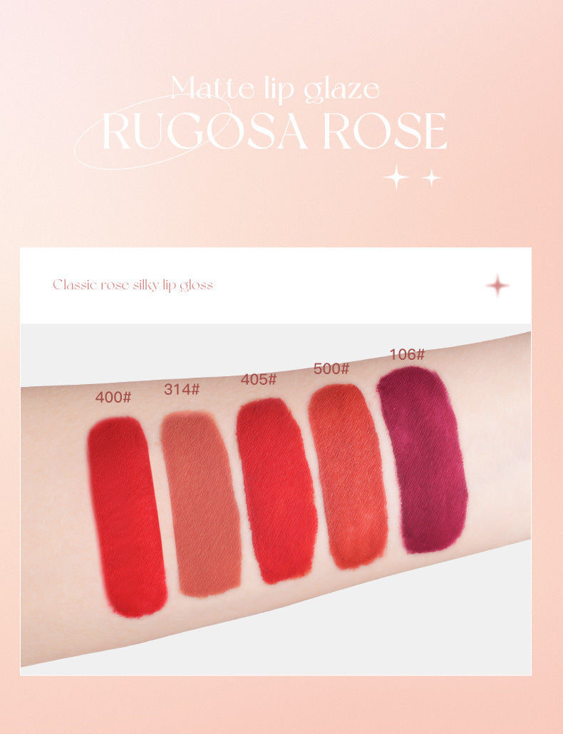 Europe and America SHELOVES Rose Matte Lip Glaze Long-lasting Non-stick Cup Non-fading Genuine Lip Gloss Makeup Wholesale