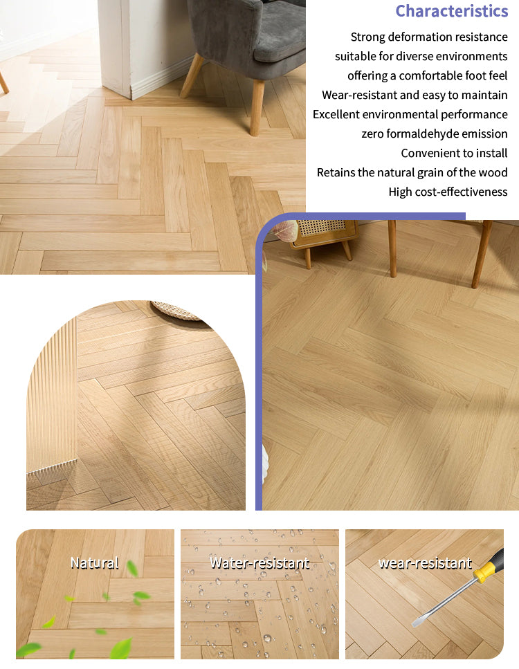 Custom 15mm Multi-Layer Herringbone Oak Engineered Wood Flooring | Premium Design Villas Commercial Interiors Outdoor/Exterior