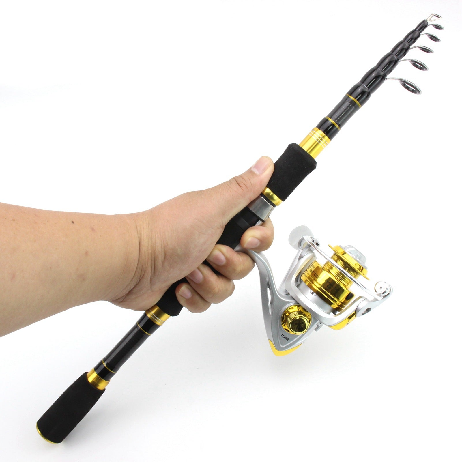 1.8Miluya Rod Set Ultra Short Telescopic Fishing Rod Spinning Reel Combo Amazon FBA Overseas Warehouse Fishing Gear
