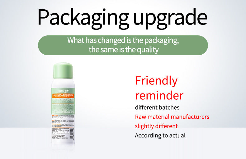 foreign trade BIOAOUA Aloe Vera Sunscreen Sunscreen Isolation Refreshing Three-in-One Sunscreen Spray Wholesale