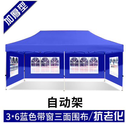 Four-Corner Rainproof Automatic Tent Large Umbrella Four-Legged Canopy Outdoor Stall Use Sunshade Rain Cover Wholesale