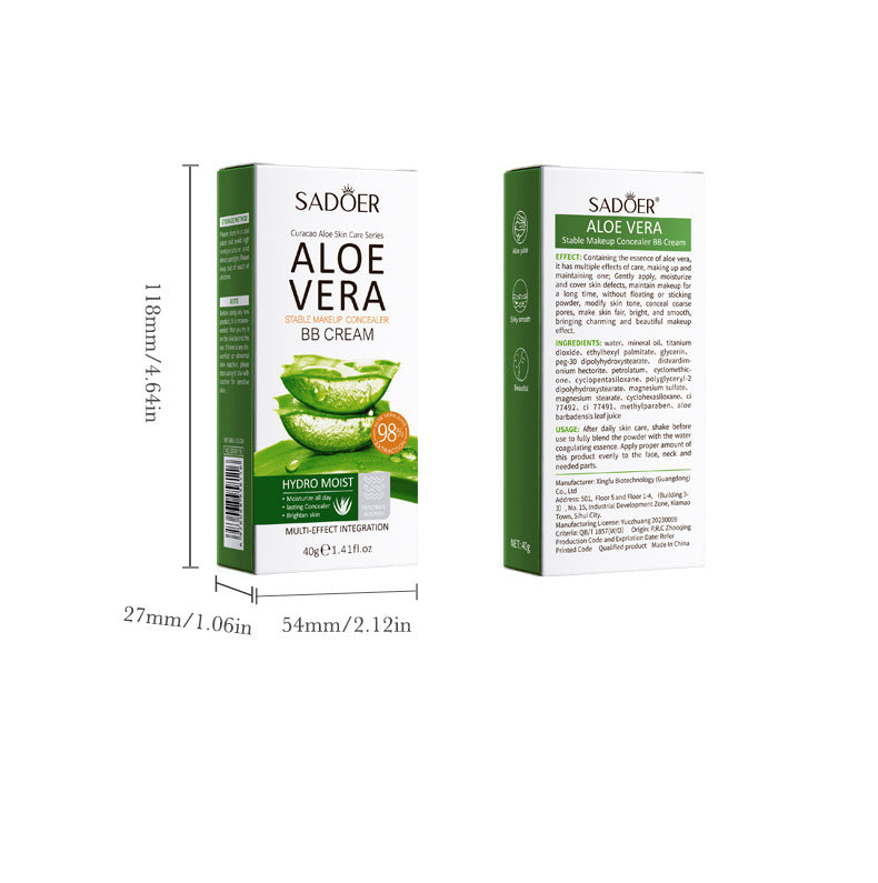 Full English Aloe Vera Long-lasting Concealer BB Frost SADOER Contouring and Shaping Makeup BB Wholesale  Foreign Trade Frost