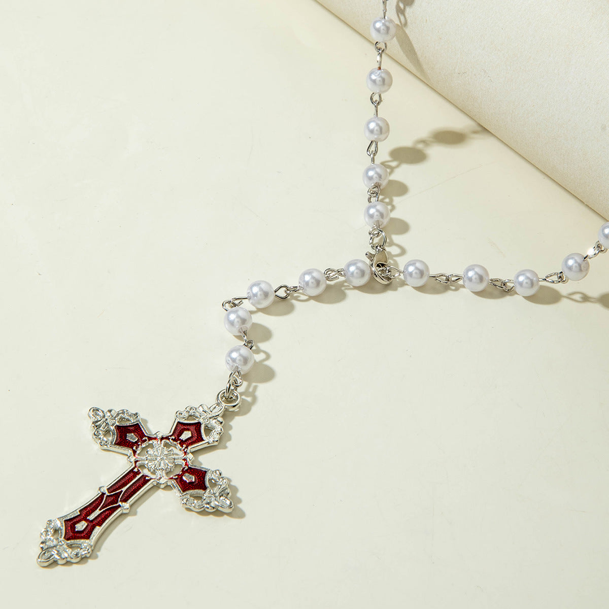 European and American Fashion Jewelry Beaded Tassel Double Layer Long Necklace Elegant Multi-layer Wear Y Type Necklace Ornament