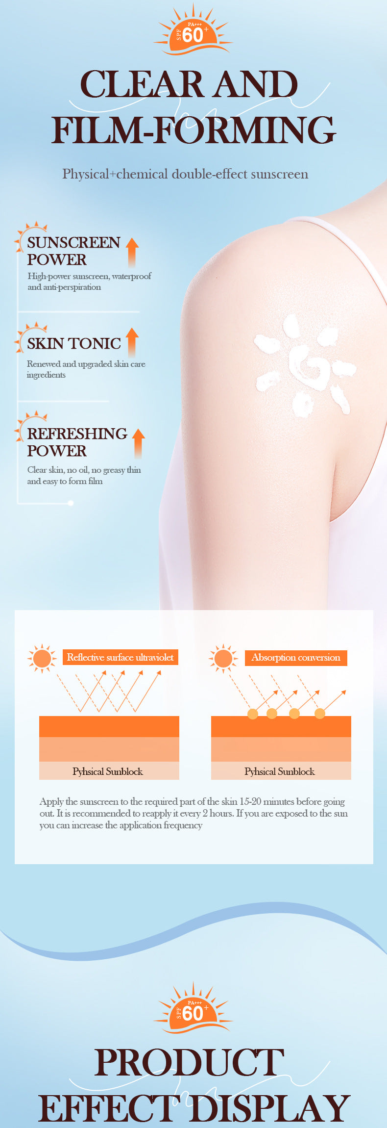 Full English Sunscreen Set SADOER Golden Collagen SPF60+Protective Suit  Wholesale