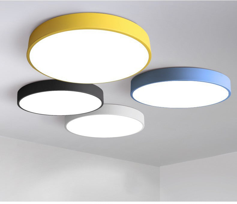 Bedroom Lamp Ceiling Lamp Modern Simple Warm Macaron Lighting led Nordic Round Living Room Children's Room Lamp