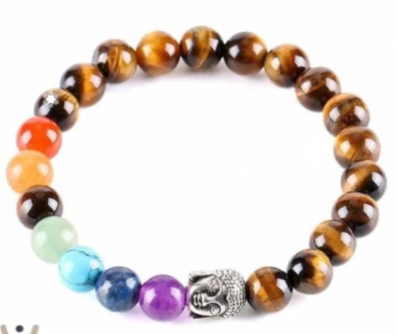 108Pink Quartz Bracelet Lotus Lucky Tree Pendant Labradorite Braided Bracelet Agate Tiger Eye Elastic Bracelet