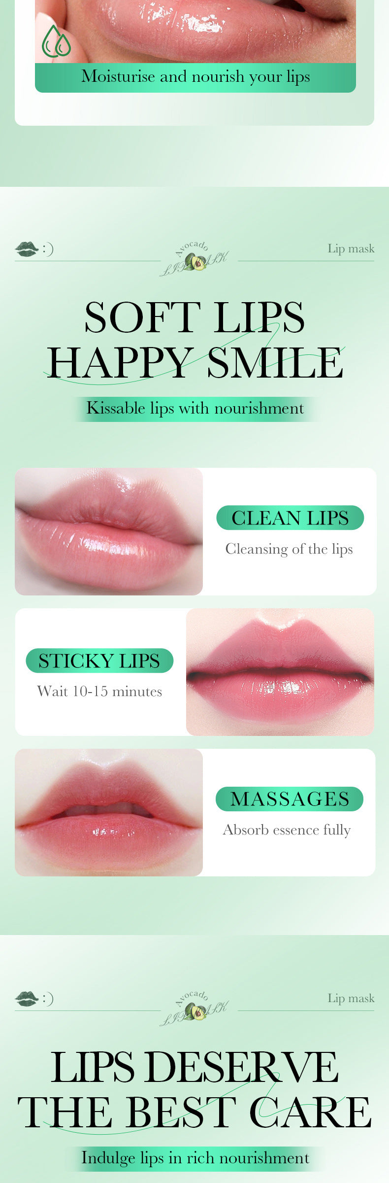 Plant and Fruit Lip Mask Series FAYANKOU Moisturizing Anti-Chap Hydrating Lip Patches Cross-Border Wholesale