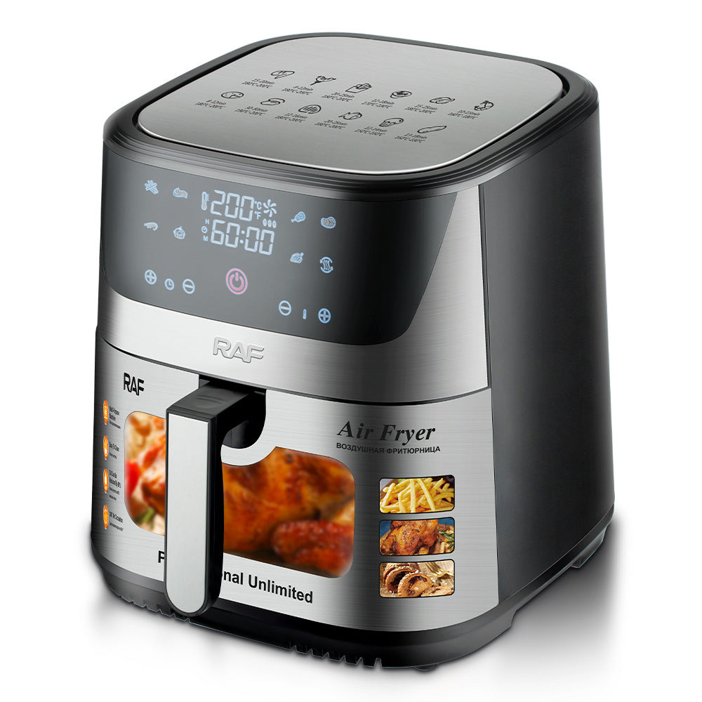 RAF European Standard Large Capacity Air Fryer8L Multifunctional Household Electric Deep Fryer with Visual Intelligent Touchscreen and Oil-Free