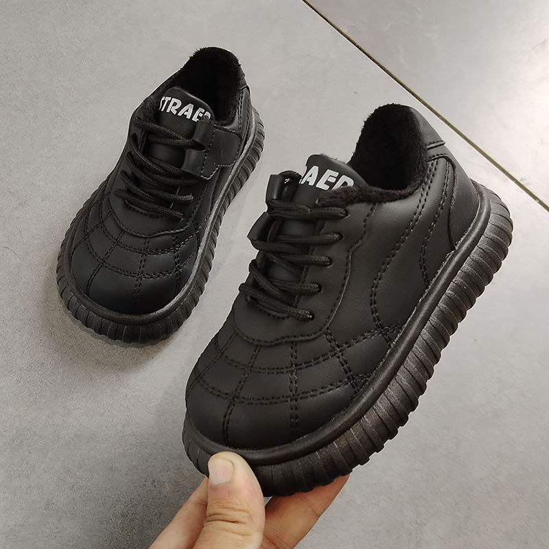 Children's casual shoes2025Autumn and Winter Fleece-Lined Soft Sole Non-Slip Girls' Cotton Shoes Baby Warm Shoes Versatile Boys' Shoes