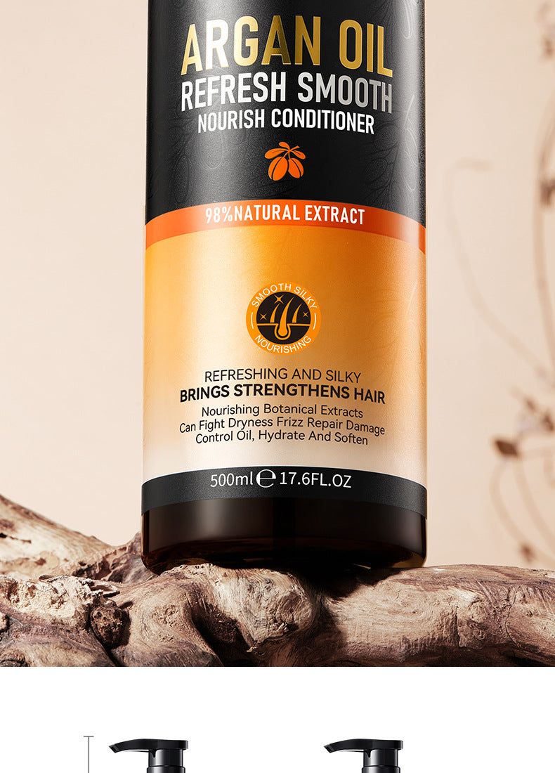 Argan Oil Shampoo500ml SADOER Smooth Anti-Dandruff Refreshing Conditioner Cross-Border Wholesale