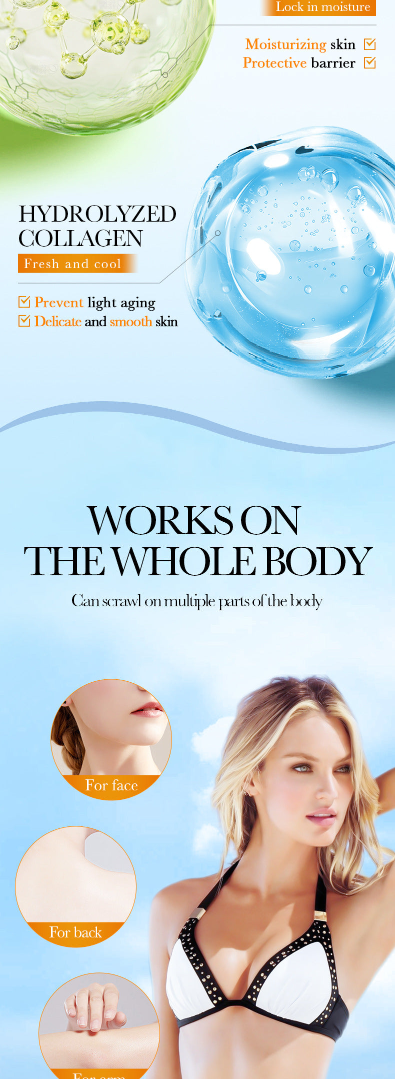 Cross-border Snail Whitening Sunscreen60g Restructured Collagen Hydrating Moisturizing Sunscreen Cream Export Manufacturer Wholesale