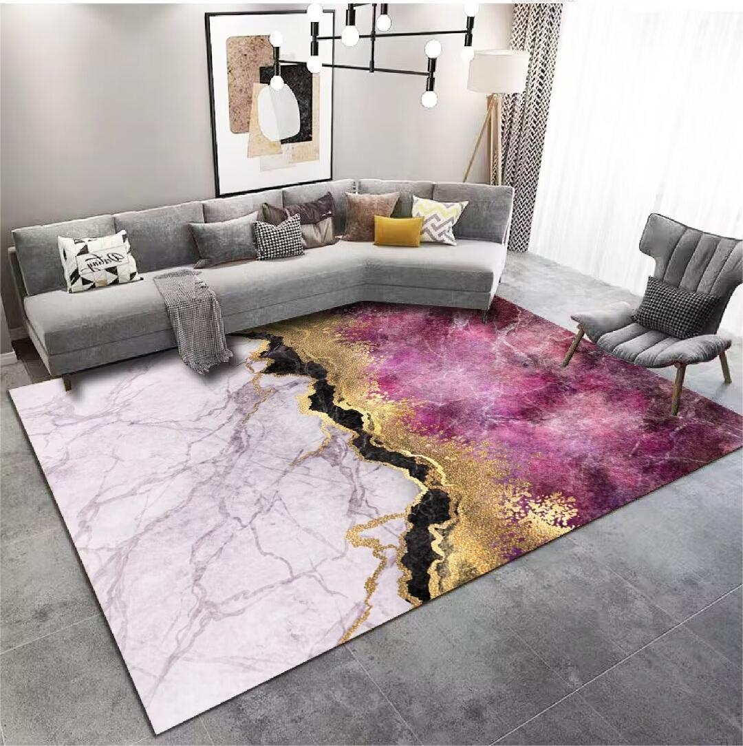 Crystal Velvet Carpet Light Luxury Home Bedroom Non-Slip Wear-Resistant Bedside Blanket Living Room Dirty-Resistant Easy to Care Sofa Coffee Table Blanket