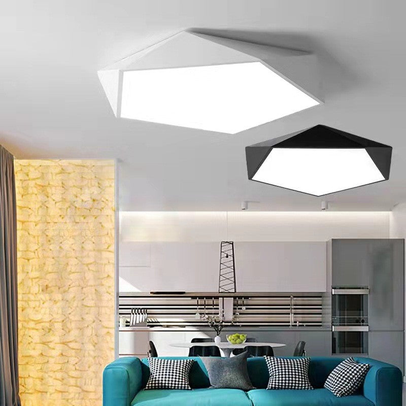 Creative Geometric Ceiling Light led Bedroom Lamp Nordic Creative Boys Girls Children's Room Lamp Iron Art Living Room Lamp