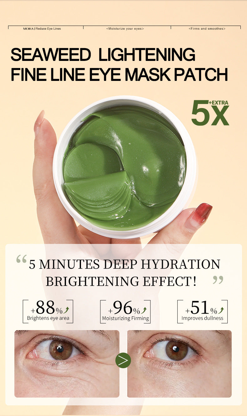 MOIKA Full Seaweed Fine Line Reducing Eye Mask Wholesale Eye Care Export Firming Boswellic Acid Anti-Wrinkle
