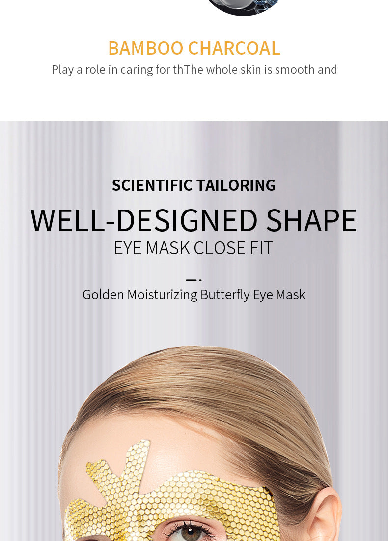Gold Butterfly Eye Mask SADOER Eyes mask15g Moisturizing and Nourishing Tablets for Cross-Border Wholesale