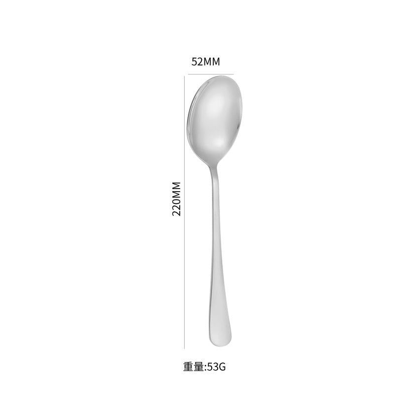 1010Stainless Steel Public Tableware Salad Dessert Spoon Fork Hotel Restaurant Self-service Spoon Fork Set