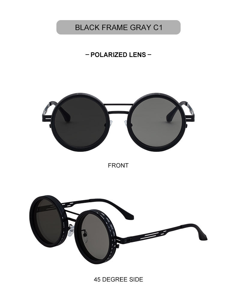 ND9Adjustable Light Reduction Sunglasses HD Polarized Fishing Sun Protection Sunglasses Manual Light Reduction Rotating Lens Glasses